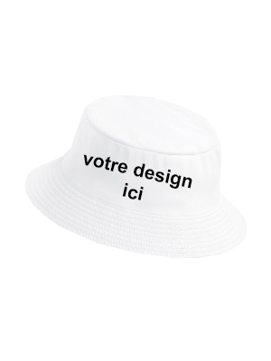 Chapeau bob personnalisé fes blanc maroc