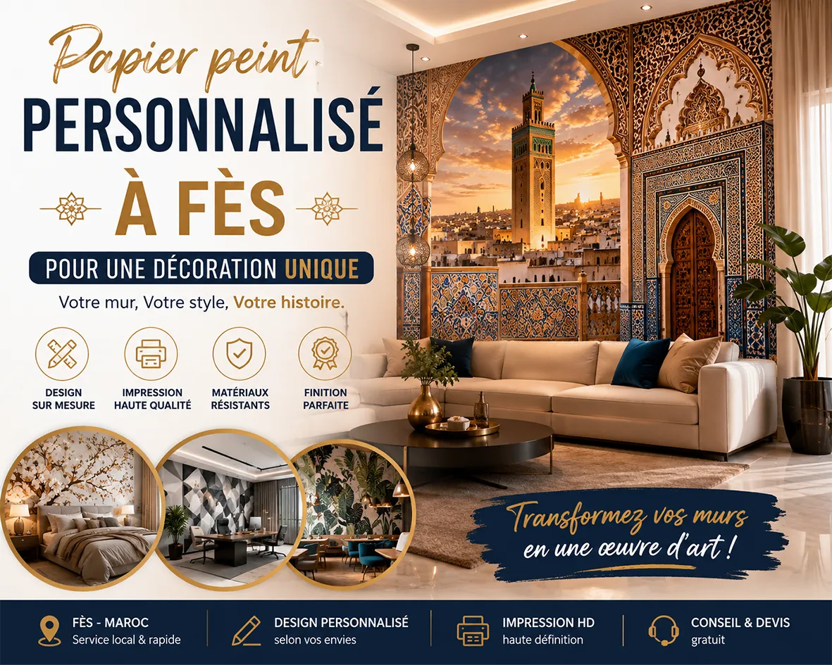 Papier peint personnalisé à Fès